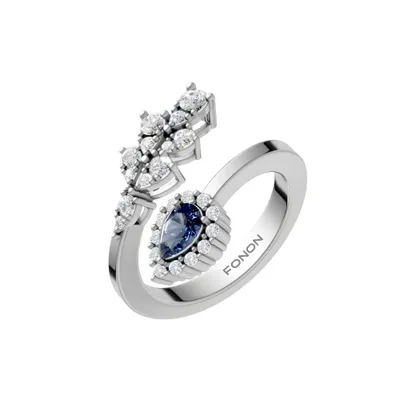 With precious stones